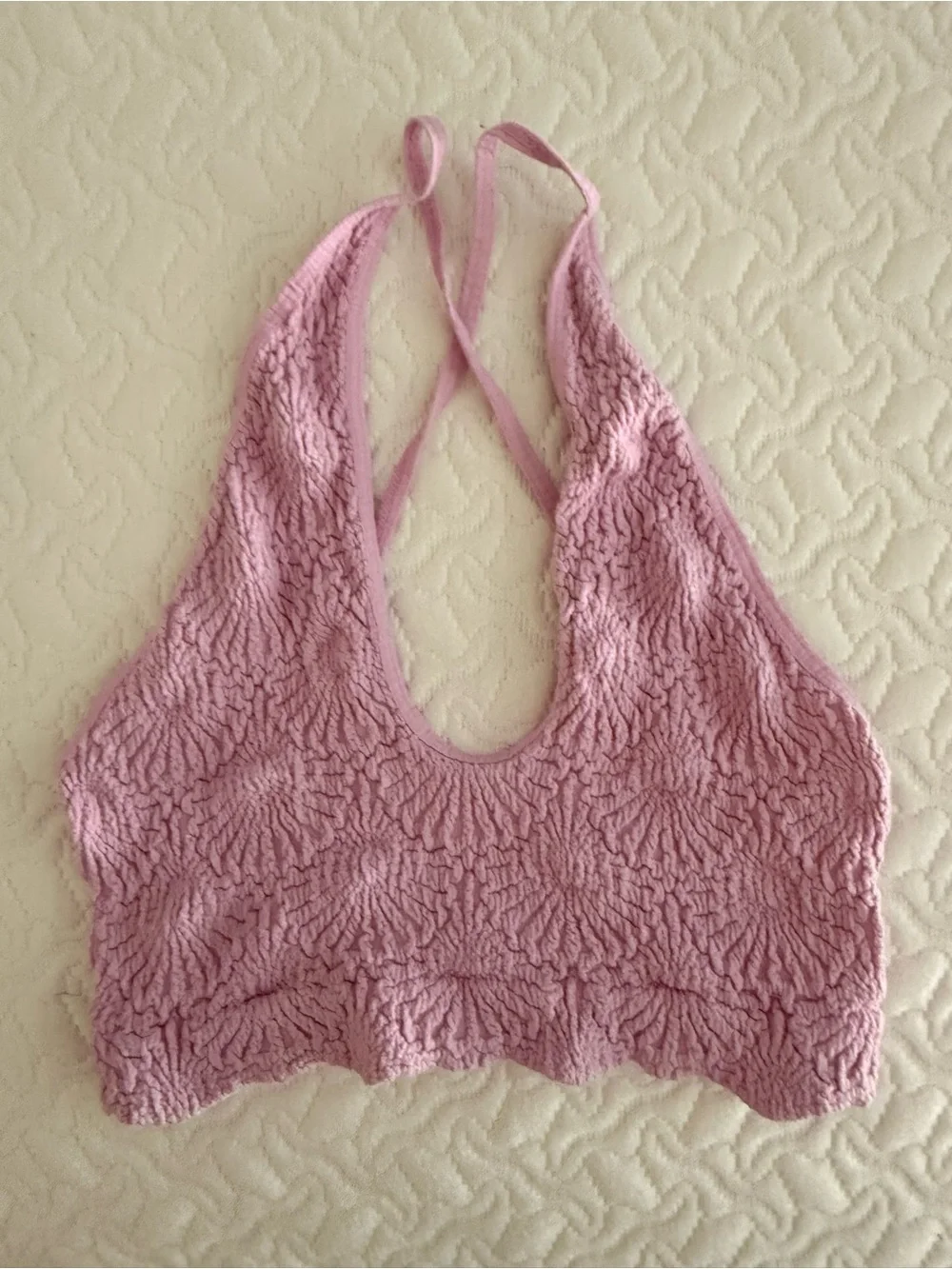 Intimately Free People Smocked Crop Top Light Pink XS/S